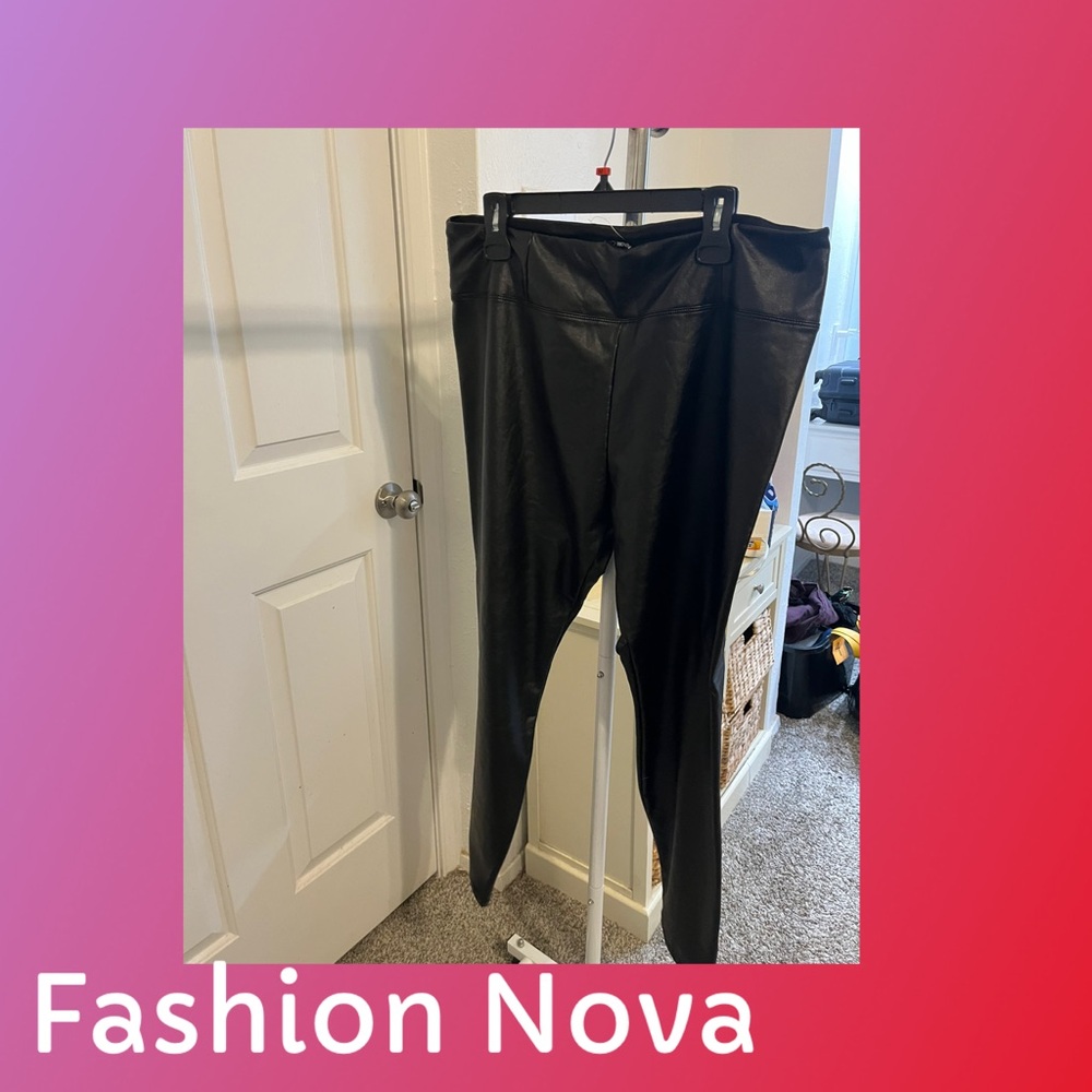 Fashion Nova Black Leather Pants